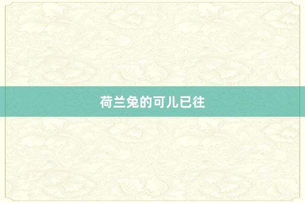 荷兰兔的可儿已往